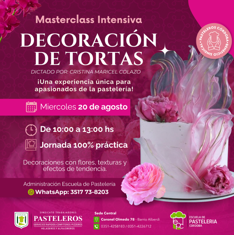 Nueva Masterclass Intensiva en Decoración de Tortas